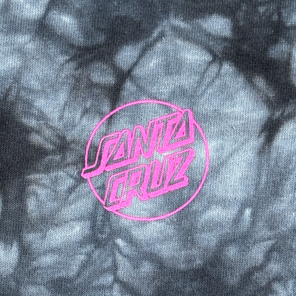 Santa Cruz Shirt Adult SMALL Gray Tie Dye Long Sleeve Skater - Picture 4 of 7